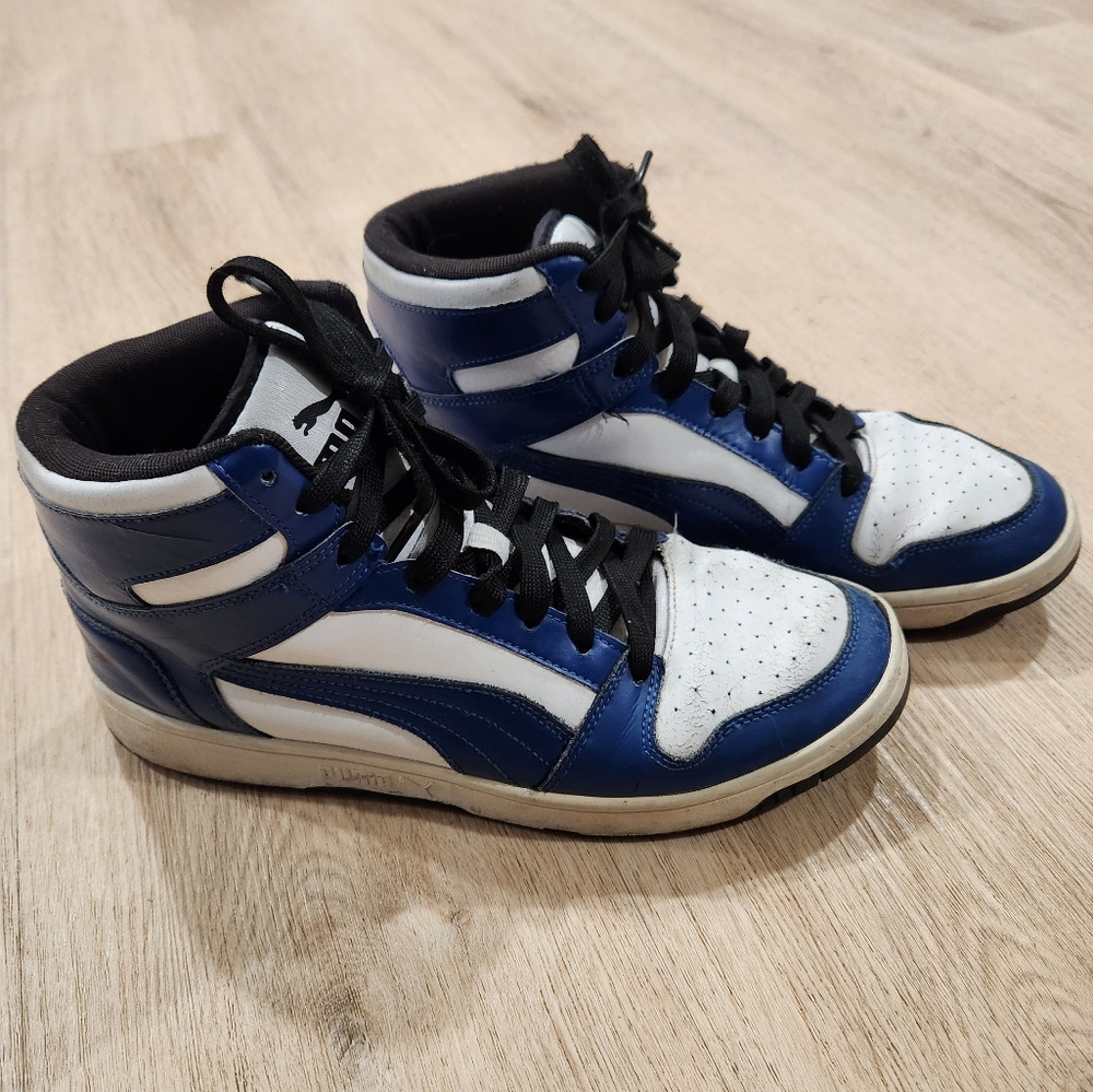 Men’s Puma REBOUND LAYUP (389786-01) Mids Blue/Black/White US size 11